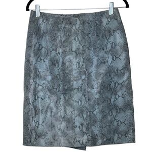 Valerie Stevens Gray Snake Print Pencil Skirt